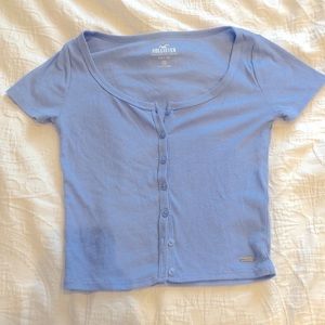 Hollister button up crop top | baby tee